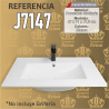 Lavamanos tipo placa Refencia 7147 medidas  47 x 71 x 17.5 cm en porcelana sanitaria Blanco, rectangular